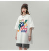 売り切れ必至 プリント ファッション 4色選択 半袖Tシャツ＜U-8594＞