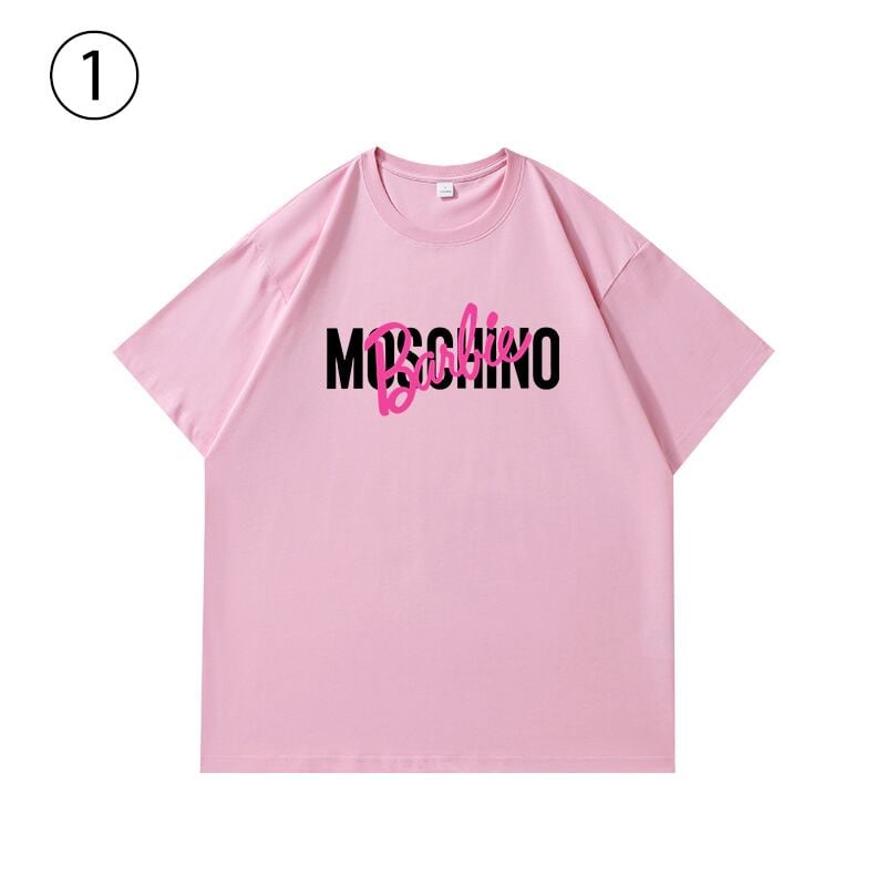 絶対流行 カジュアル 早い者勝ち ルーズ プリント全3色 2種選択可 男女兼用 半袖Tシャツ<U-9030>