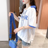 カジュアル 切り替え オシャレ度満点 プリント Tシャツ カットソー＜U-3656＞