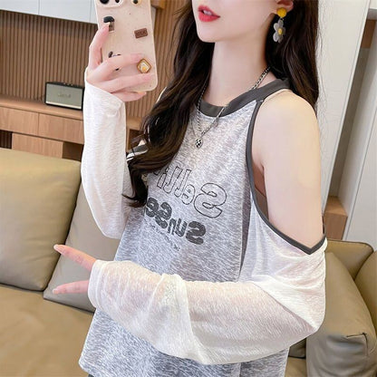 大人気 ラウンドネック スウィート 長袖 Tシャツ ＜U-8629＞