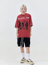 タイドブランド  アメリカンストリート レトロフレームプリントTシャツ<U-2905>