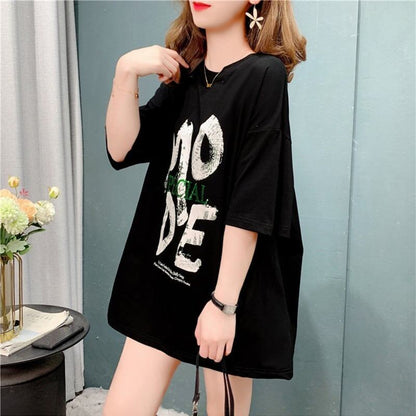 オシャレ度満点 切り替え 好感度満載 プリント Tシャツ カットソー＜U-3672＞