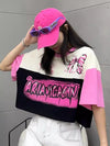 着回し力抜群 切り替え三色 韓国系 ゆったり半袖Tシャツ ＜U-8455＞