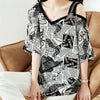 カジュアル ベアトップ お洒落 プリント Tシャツ カットソー＜U-3143＞