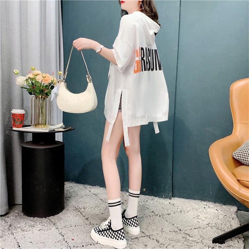 ゆったり感アップ 切り替え 美感いっぱい プリント Tシャツ カットソー＜U-3594＞