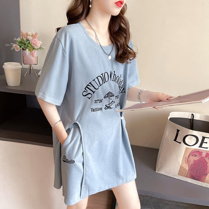 着心地抜群 切り替え 女性力を高める Tシャツ＋ショートパンツ セットアップ＜U-3612＞