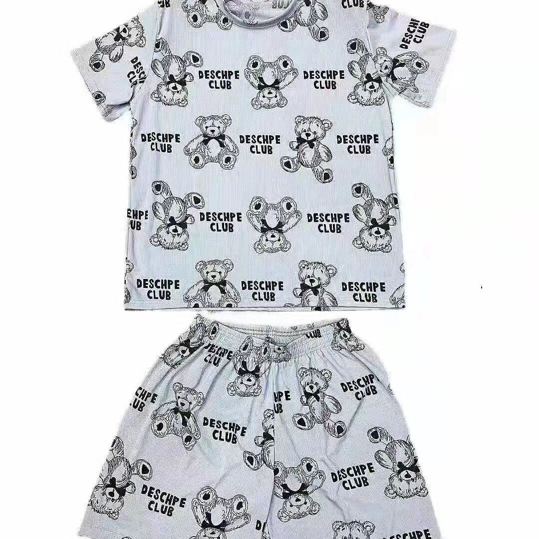 好感度UP カジュアル 夏に嬉しい機能付き 半袖Ｔシャツⅹパンツセット全4色<U-11628>