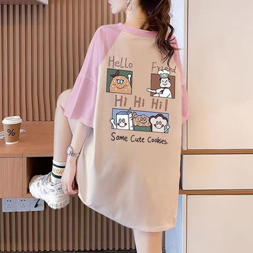 話題沸騰中 プリント 4色選択可 Tシャツ カットソー＜U-8276＞