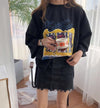 話題沸騰中 ゆったり カジュアル プリント 2色半袖Tシャツ＜U-8161＞