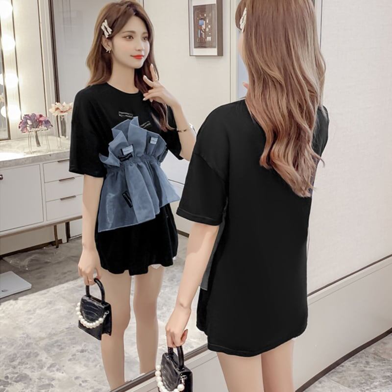 カジュアル 切り替え オシャレ度満点 Tシャツ カットソー＜U-3268＞