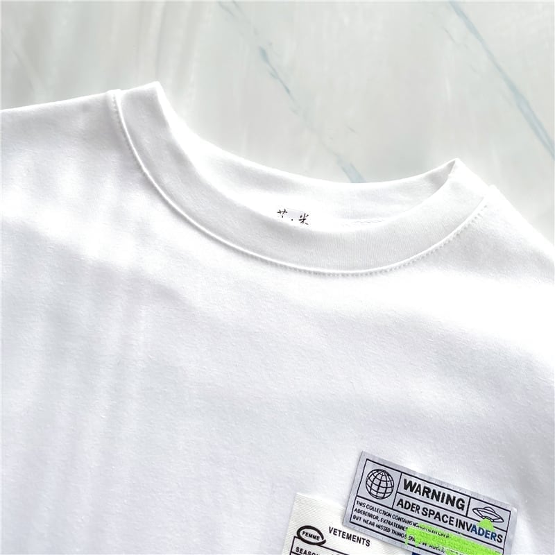 個性的なデザイン 切り替え 好感度満載 プリント Tシャツ カットソー＜U-3665＞