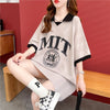 美人度アップ 切り替え ファッション プリント Tシャツ カットソー＜U-3587＞
