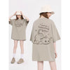 おすすめ 感満々 柔らかくて優しい印象 タイルアップ プリント 4色選択 半袖Tシャツ＜U-9317＞