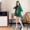 好感度満載 ラウンドネック スタイリッシュ プリント Tシャツ カットソー＜U-2795＞