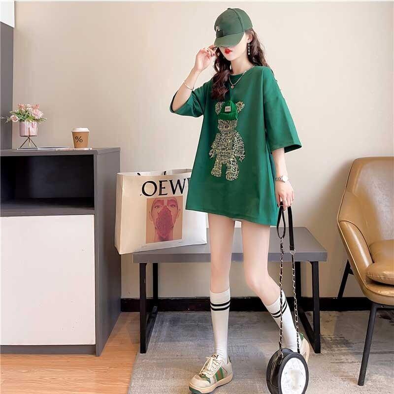 好感度満載 ラウンドネック スタイリッシュ プリント Tシャツ カットソー＜U-2795＞