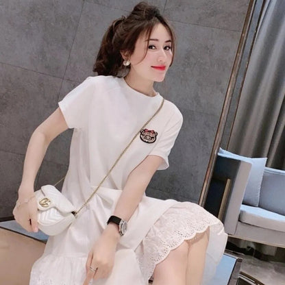 定番シンプル 美人度アップ 今季マストバイ デザイン性抜群 2色選択可 ワンピース<U-11355>