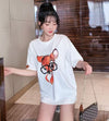 売り切れ必至 アクティブも綺麗も叶う 上品 プリント 全3色 半袖 Tシャツ <U-8990>