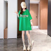 スタイリッシュ 切り替え 一目惚れ プリント Tシャツ カットソー＜U-3619＞