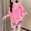 新商品 プリント ファッション ゆったり 全4色 半袖 Tシャツ＜U-11443＞