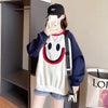 秋の新作スマイル長袖Tシャツトップス<U-5028>