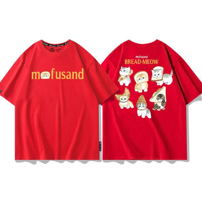 大人可愛い アバンギャルド カジュアル プリント 全6色 半袖 Tシャツ <U-11647>