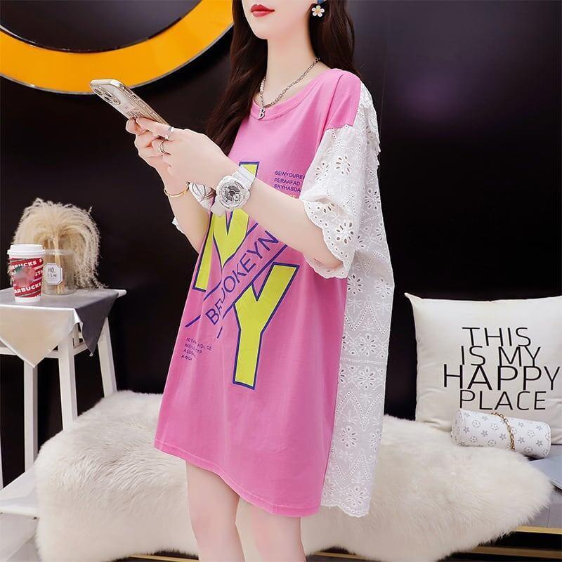 デザイン感 3色選択可 合わせやすい プリント Tシャツ カットソー＜U-3095＞