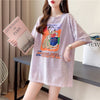 好感度満載 切り替え 美感いっぱい プリント Tシャツ カットソー＜U-3548＞