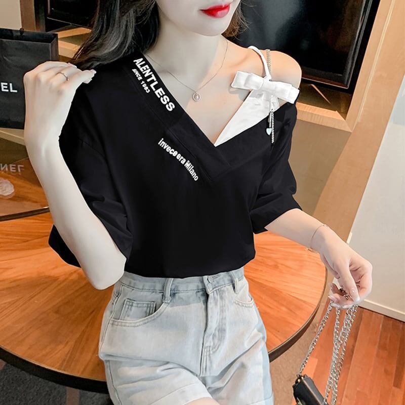 美人度アップ 3色選択可 チャーミング Tシャツ カットソー＜U-3267＞