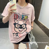 豊富な品揃え カジュアル ファッション プリント 半袖Tシャツ<U-4915>
