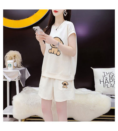 売り切れ必至  カジュアル スウェット全4色オーバーサイズトップス<U-4793> 半袖Ｔシャツⅹパンツセット全3色 <U-8266>