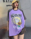 おすすめ アルファベット 個性派 プリントTシャツ ゆったり半袖＜U-8114＞
