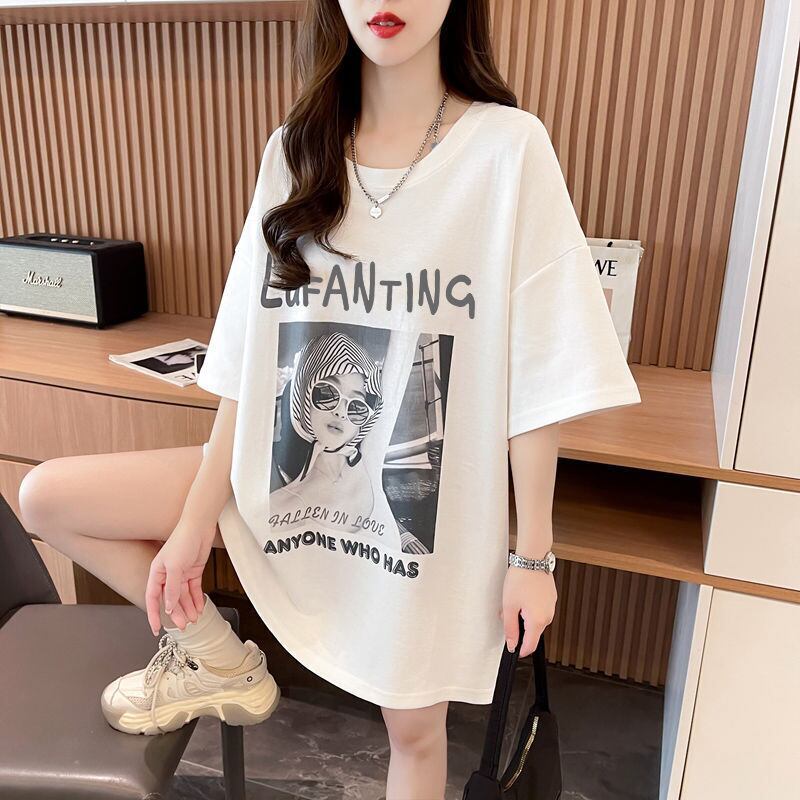 質感のいい 半袖 ラウンドネック Tシャツ ワンピース ＜U-8638＞