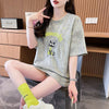 スウィート 早い者勝ち 絶対流行 カジュアル 2色選択 Tシャツ<U-11572>