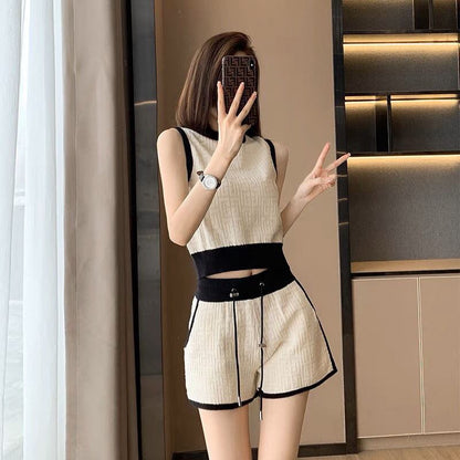 大人可愛い カジュアル 着心地良い 半袖 Tシャツ ショートパンツ セットアップ ＜U-11567＞