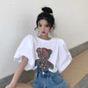 キュート プリント ファッション ゆったり 全4色 半袖 Tシャツ＜U-11521＞