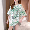 カジュアル 切り替え オシャレ度満点 プリント Tシャツ カットソー＜U-3411＞