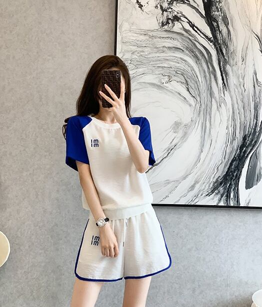 好感度UP カジュアル 絶対欲しい 全2色 半袖 Tシャツ ショートパンツ セットアップ ＜U-8938＞