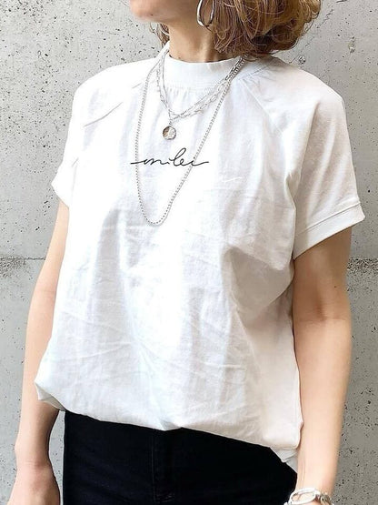 大好評 カジュアル ファッション 簡潔 全2色 半袖Tシャツ＜U-8183＞