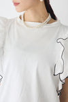 美人度アップ 早い者勝ち 大人可愛い カジュアル 共2色 Tシャツ<U-12149>