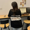 デザイン感 切り替え チャーミング プリント Tシャツ カットソー＜U-3538＞