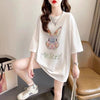 好感度UP ビッグロゴ 特別デザイン ロング Tシャツ 全2色 半袖 ワンピース<U-4944>