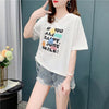 個性的なデザイン 切り替え 一目惚れ プリント Tシャツ カットソー＜U-3671＞