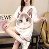 新商品 カジュアル 売り切れ必至 ルーズ プリント 全2色 半袖Tシャツ<U-8777>