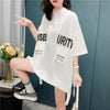 ゆったり感アップ 切り替え 美感いっぱい プリント Tシャツ カットソー＜U-3594＞