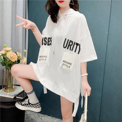 ゆったり感アップ 切り替え 美感いっぱい プリント Tシャツ カットソー＜U-3594＞