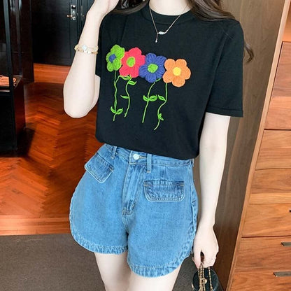 個性的なデザイン プリント 一目惚れ Tシャツ カットソー＜U-3273＞