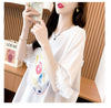 新作 好感度満載 個性的なデザイン ラウンドネック Tシャツ カットソー＜U-8405＞