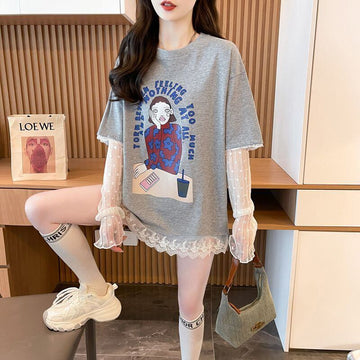 美人度アップ 絶対流行 今季マストバイ 早い者勝ち カジュアル Tシャツ<U-11701>