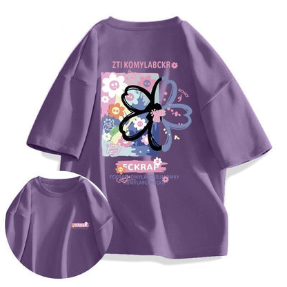 今季マストバイ ルーズ カジュアル プリント全6色 半袖Tシャツ<U-8850>