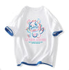 ユニセックスピュアコットン漫画プリント半袖Tシャツ<U-5115>